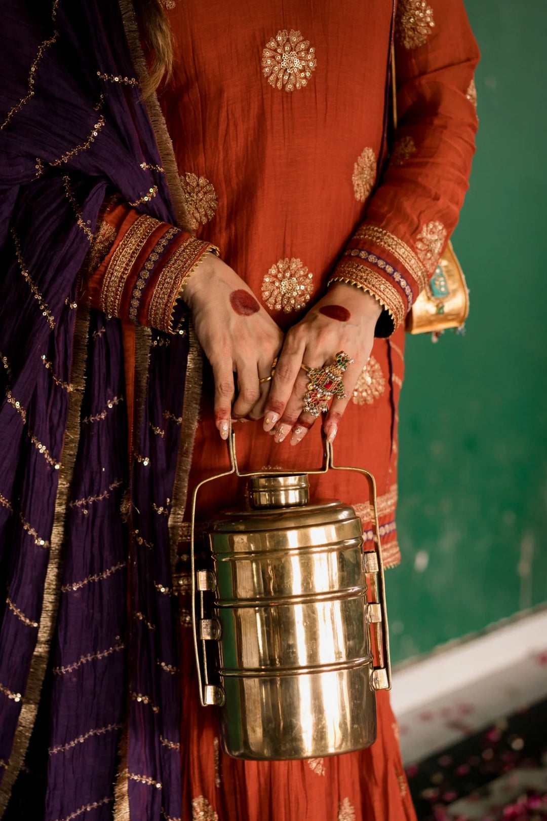 Rust Sharara Set