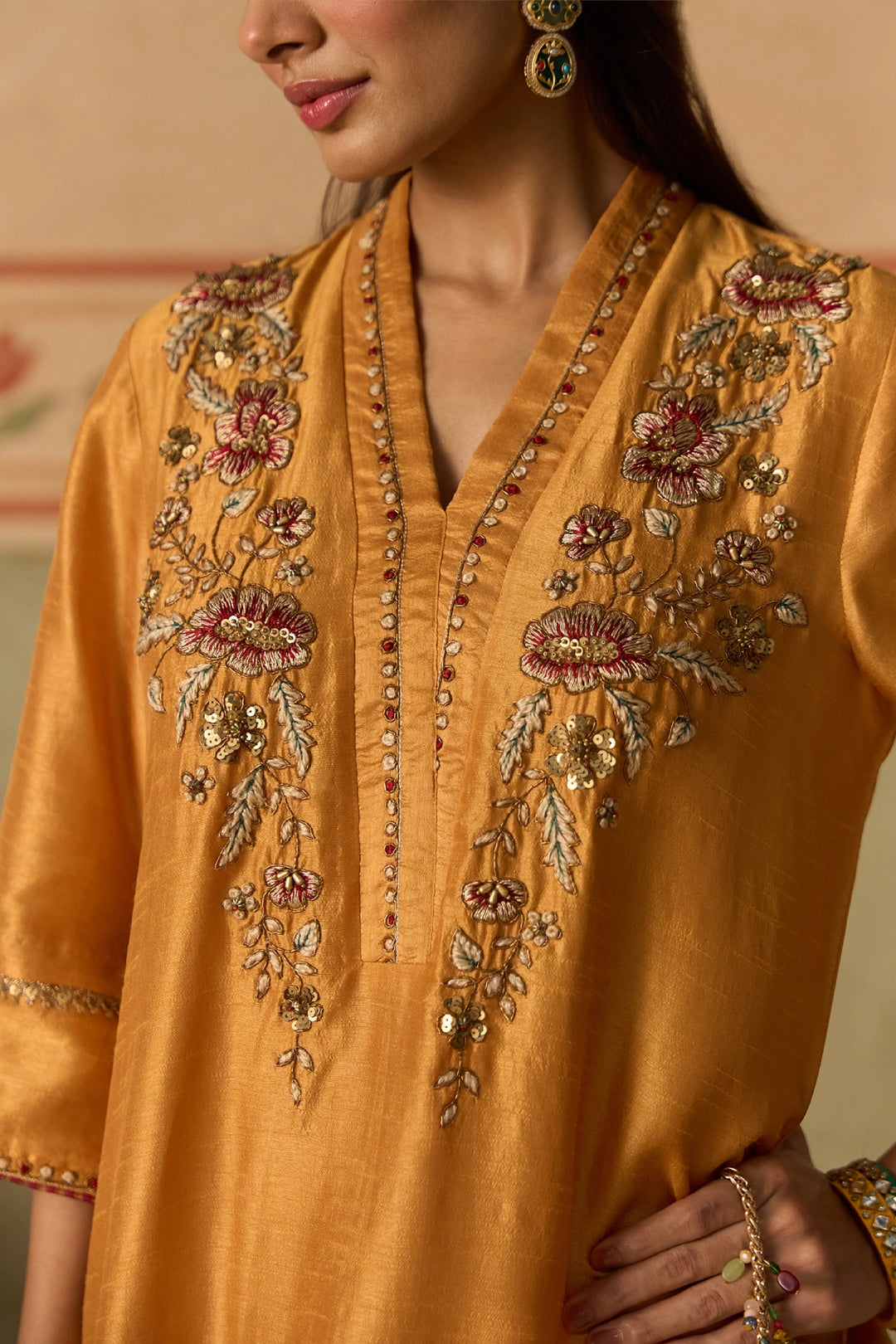 Mustard Kurta Set