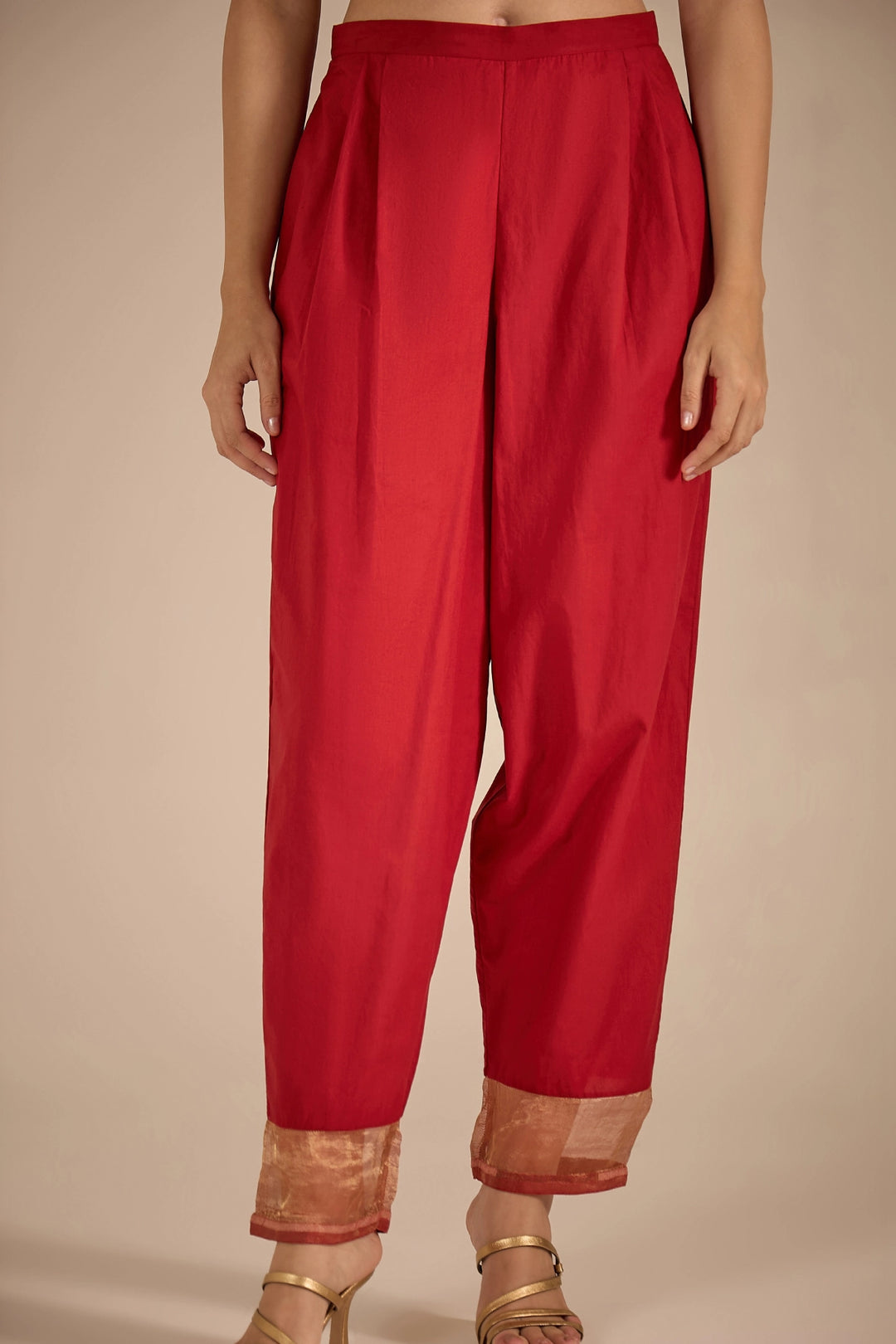 Chevron Red and Purple Kurta Set