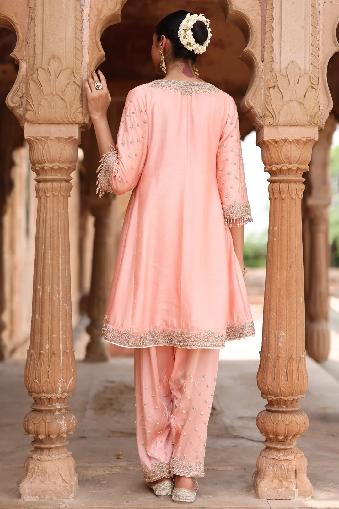 Maham - Pink Anarkali Set with Salwar & Dupatta