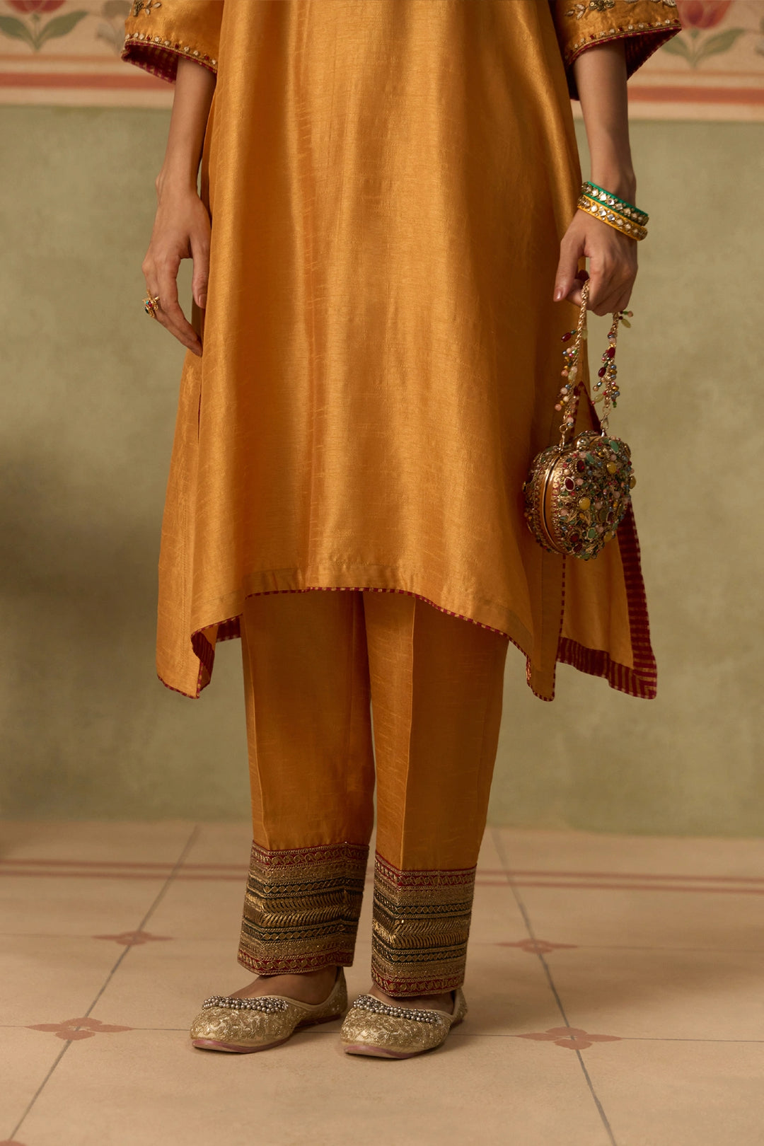 Mustard Kurta Set