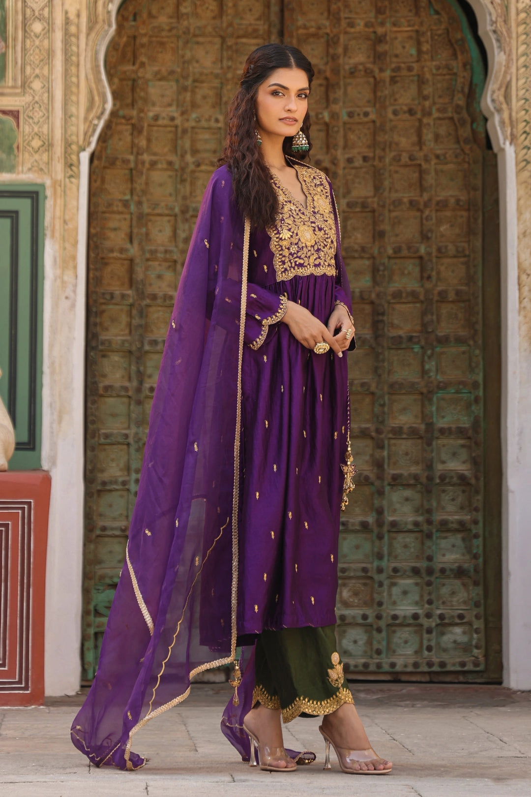 riwayat overlap frockstyle kurta set