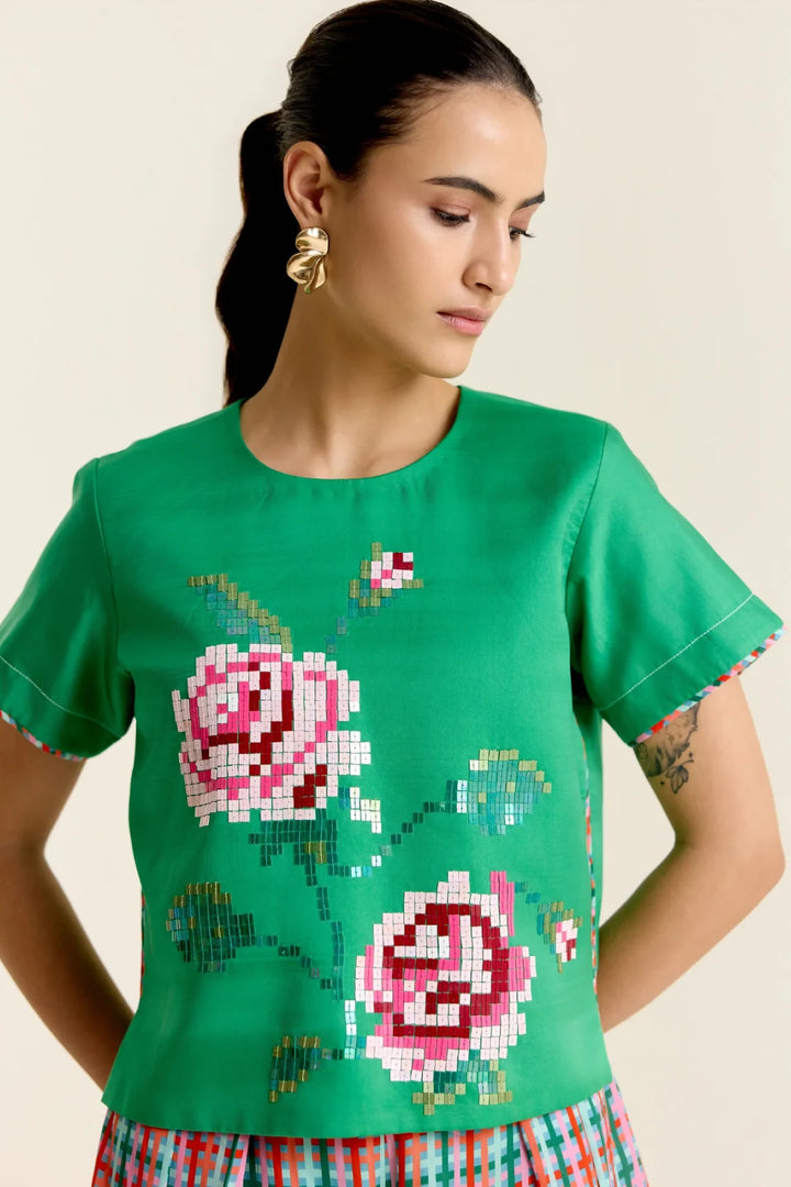 Mint Crop Top