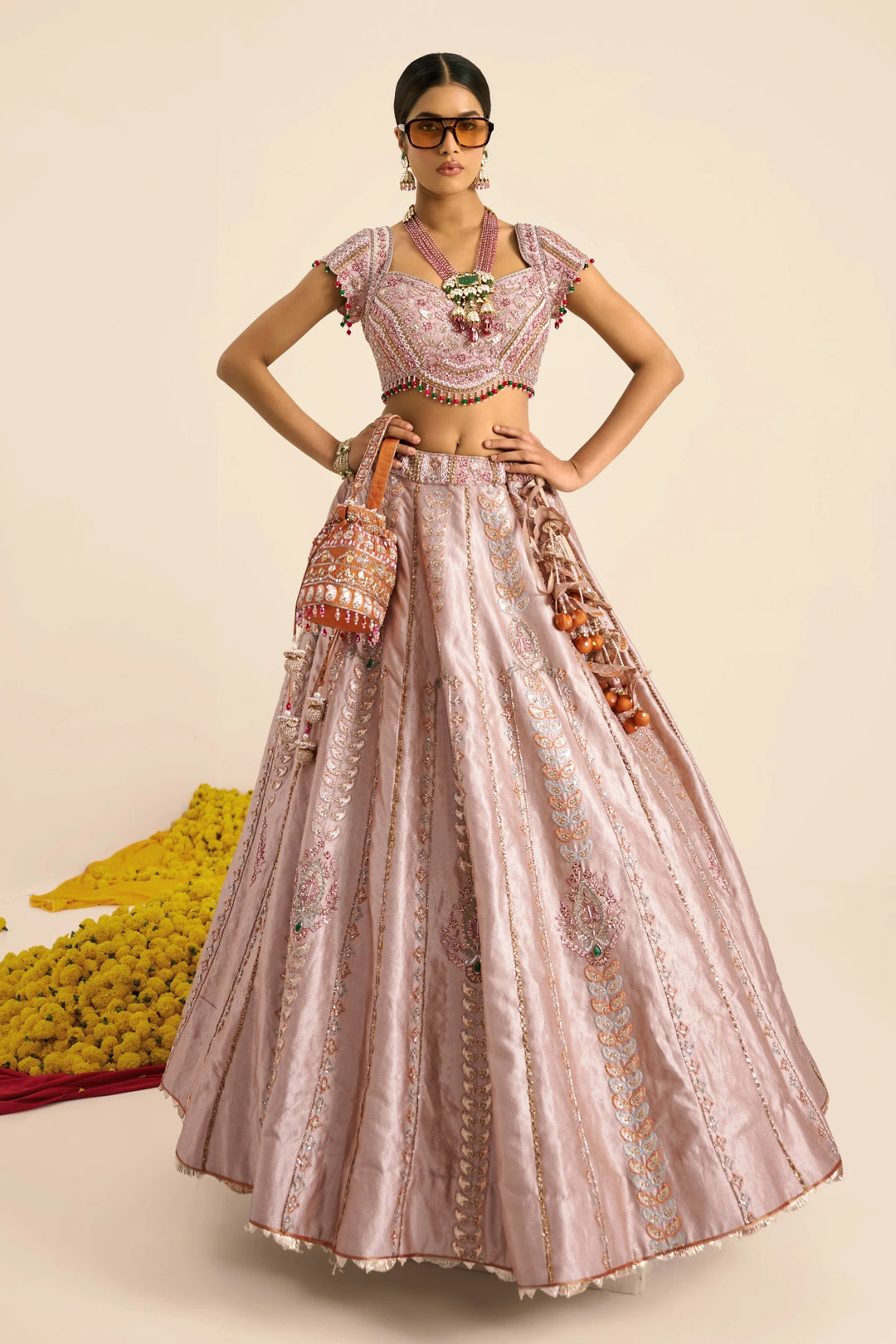 Beige Lehenga set
