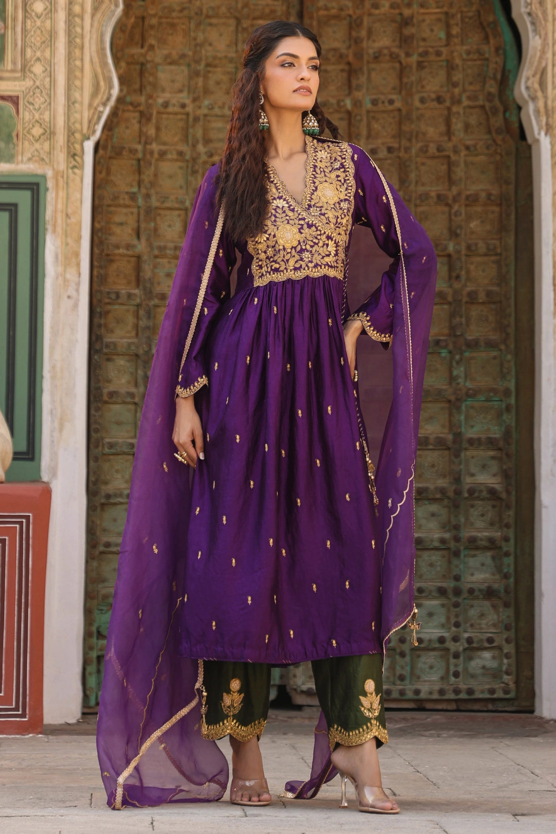 riwayat overlap frockstyle kurta set