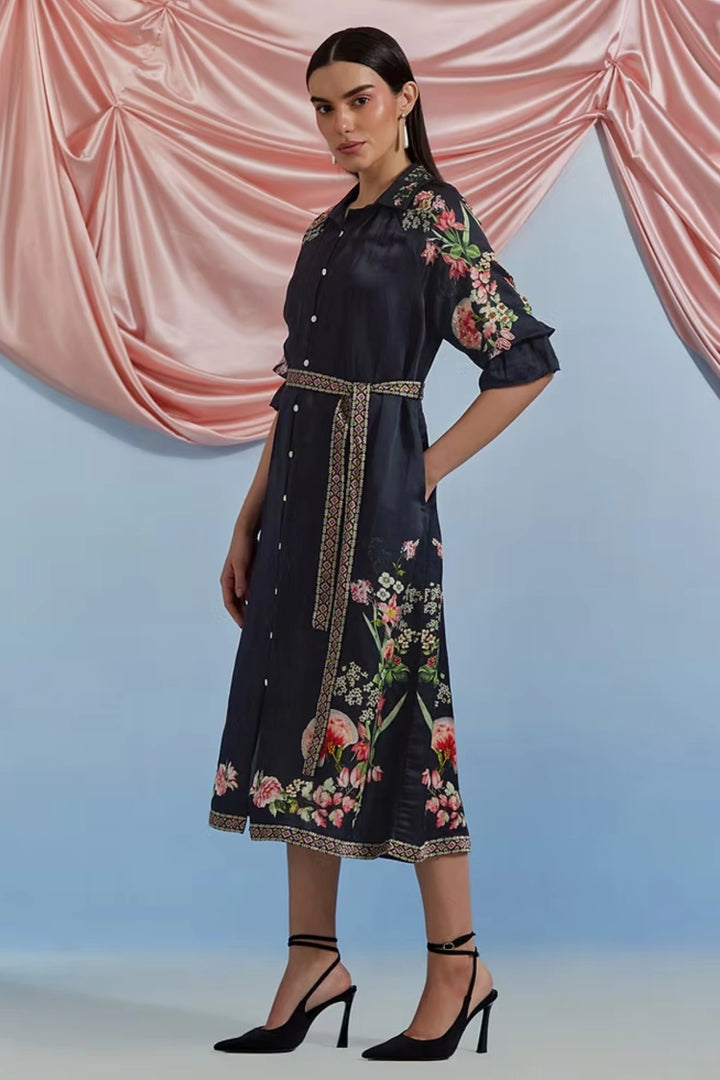 Doe Shirt Dress - Black