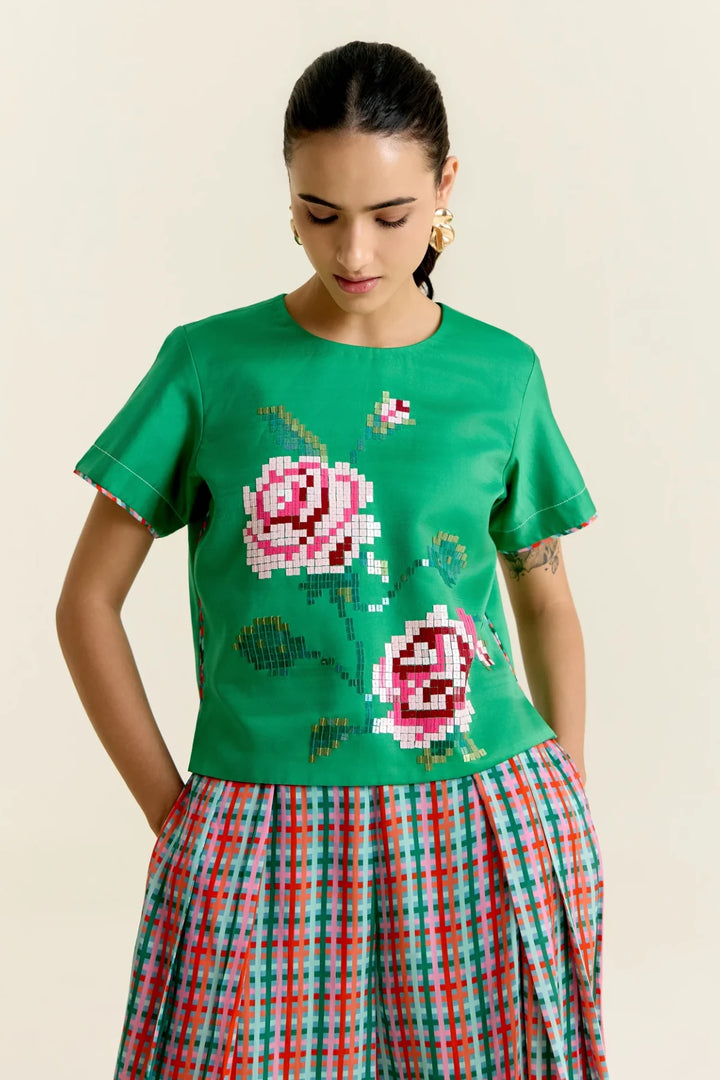 Mint Crop Top