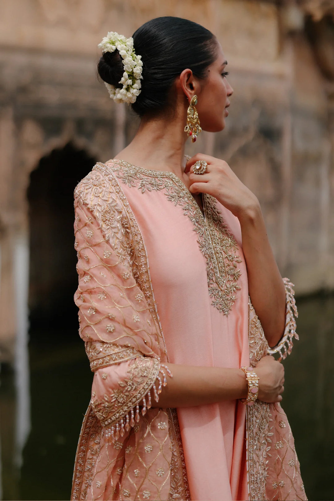 Maham - Pink Anarkali Set with Salwar & Dupatta