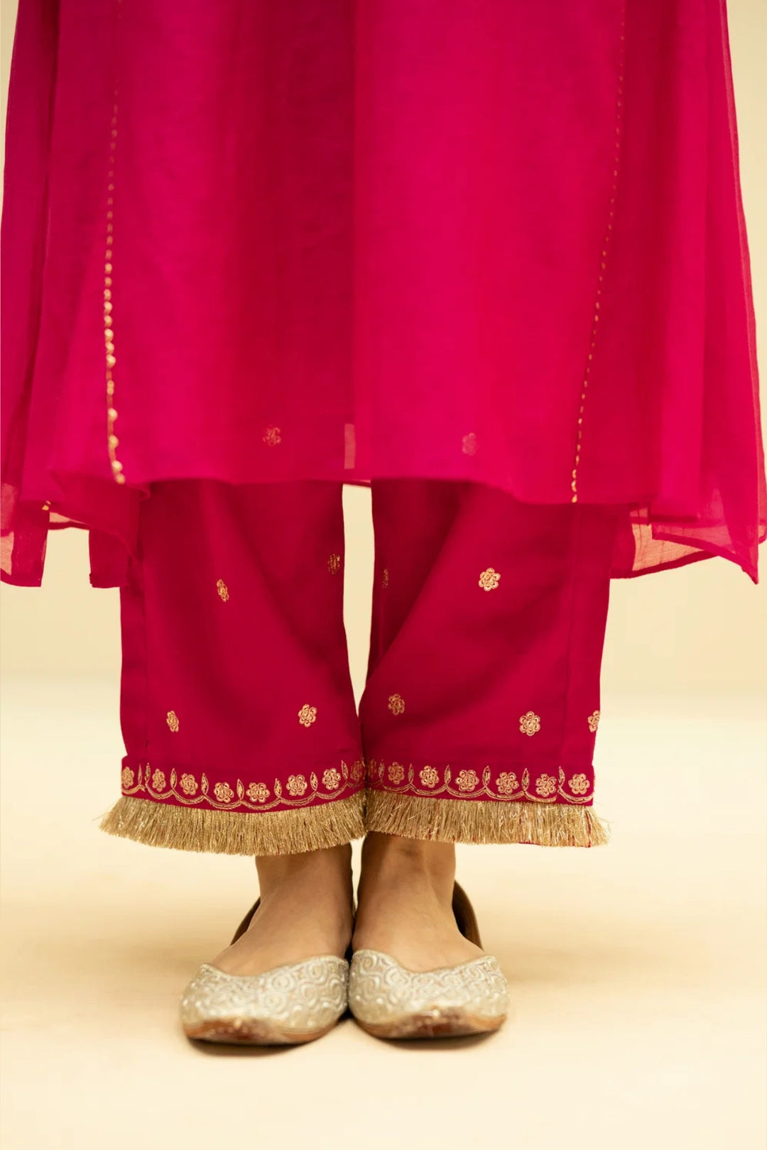 Chaandbali Mul Chanderi Aline Kurta Set