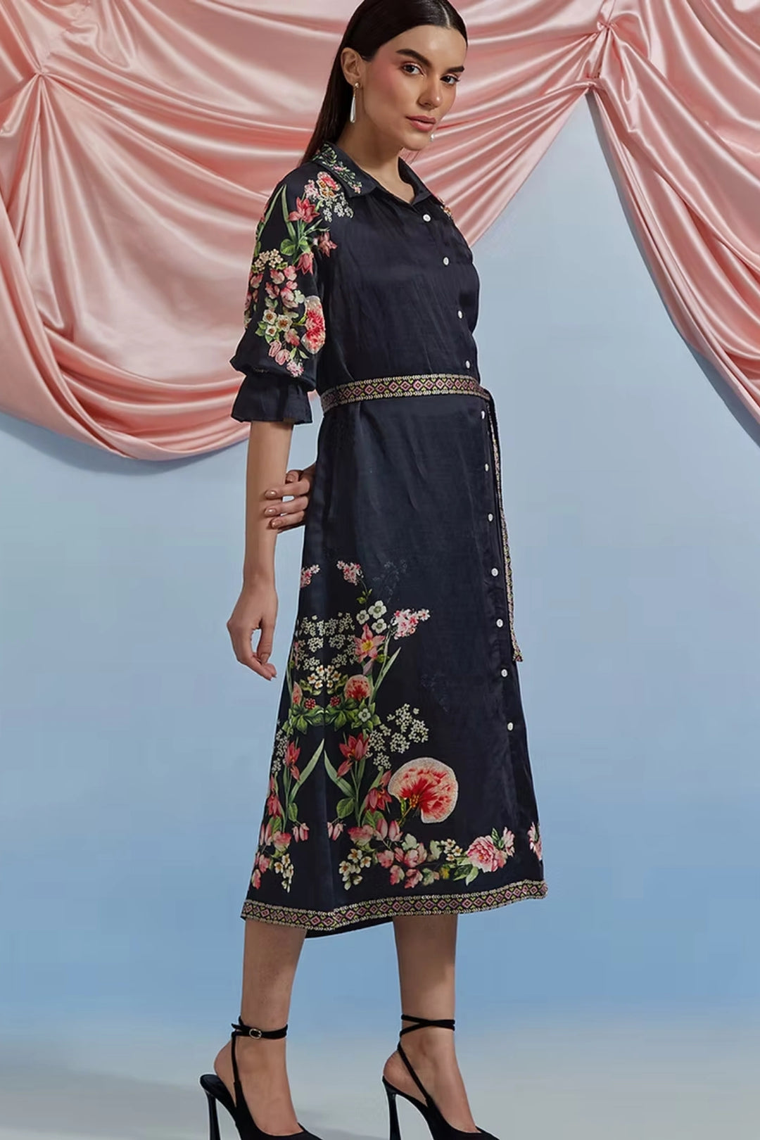 Doe Shirt Dress - Black