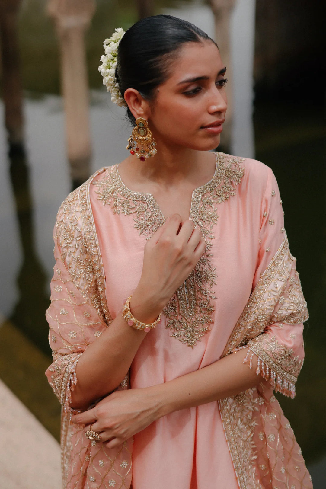 Maham - Pink Anarkali Set with Salwar & Dupatta
