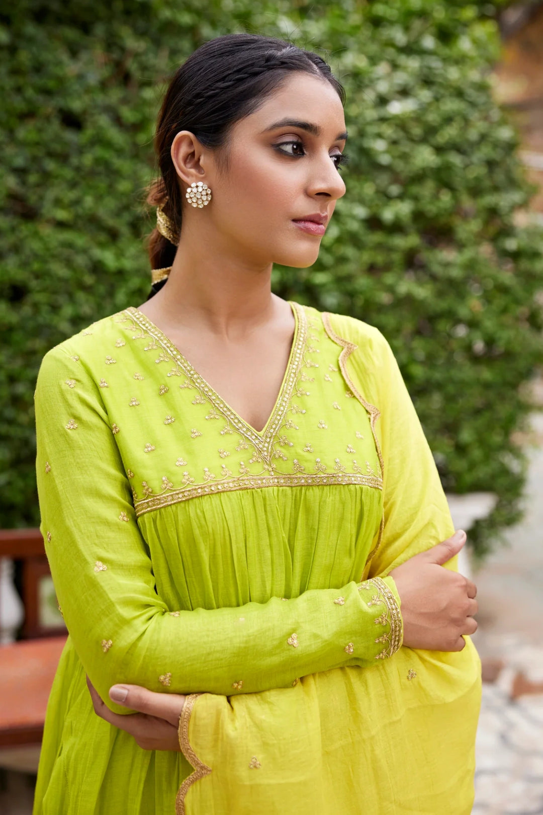 Lime Green Kurta Set