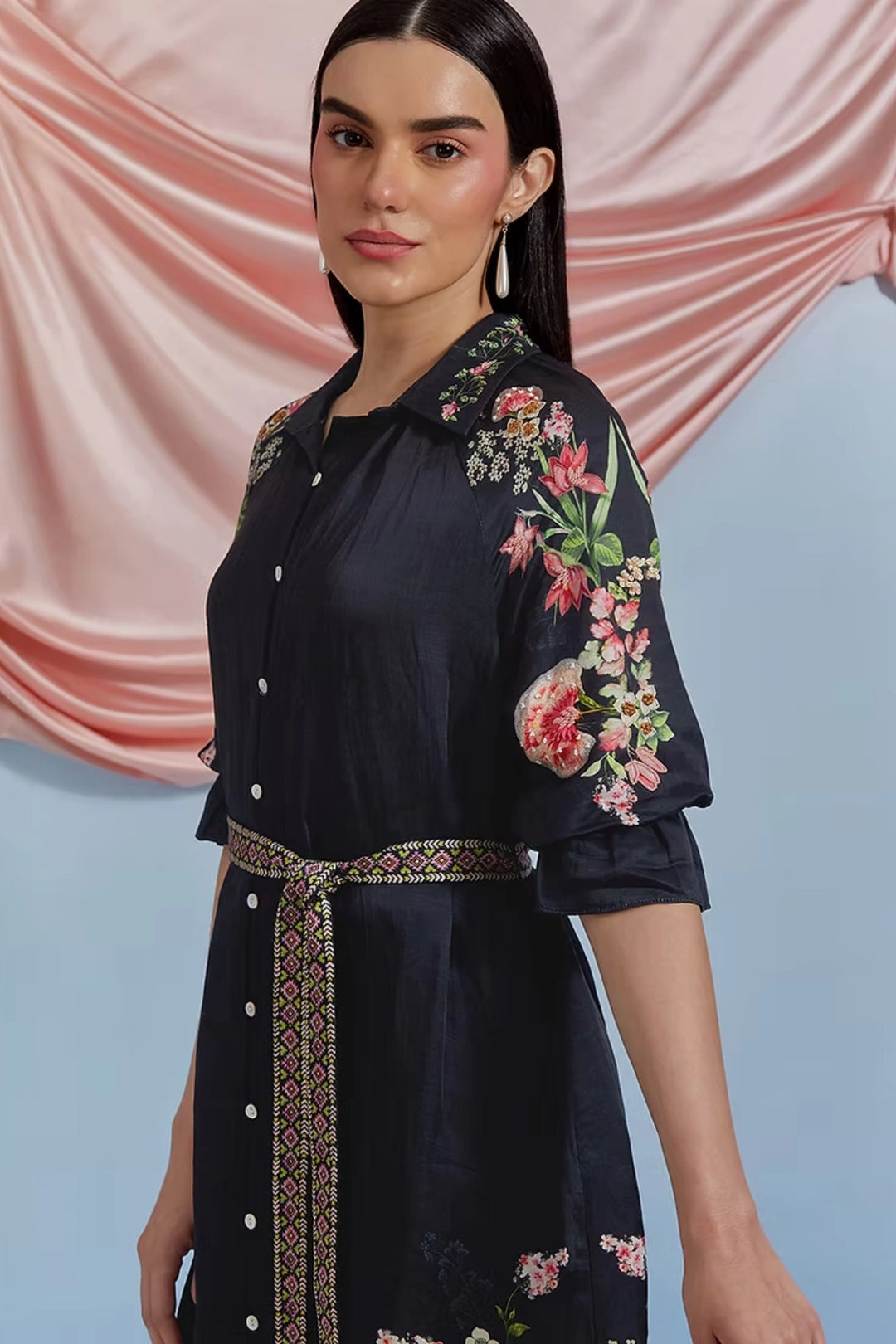 Doe Shirt Dress - Black