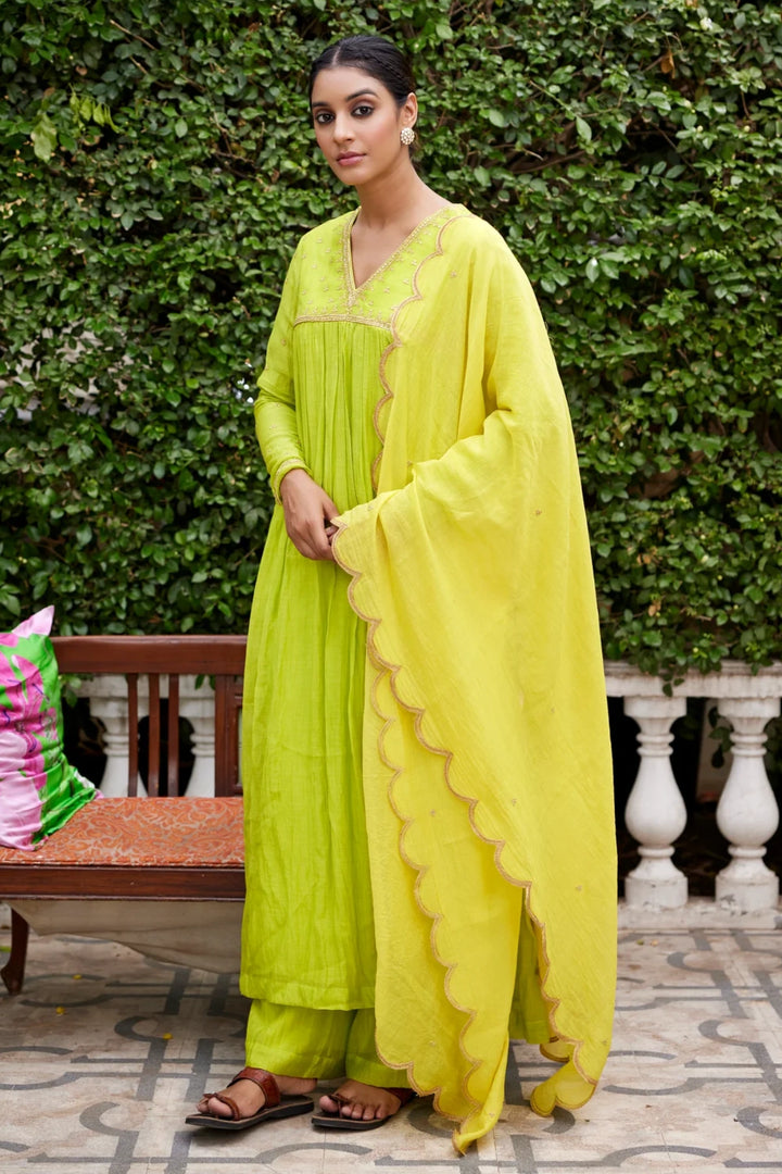 Lime Green Kurta Set