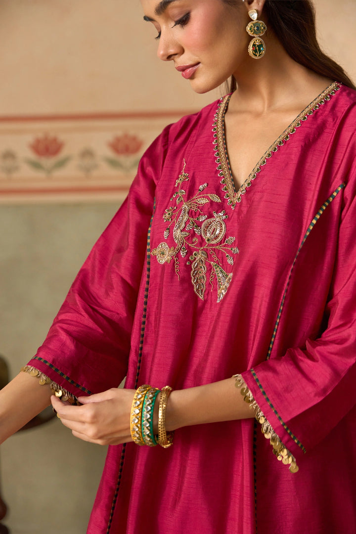 Magenta kurta Set