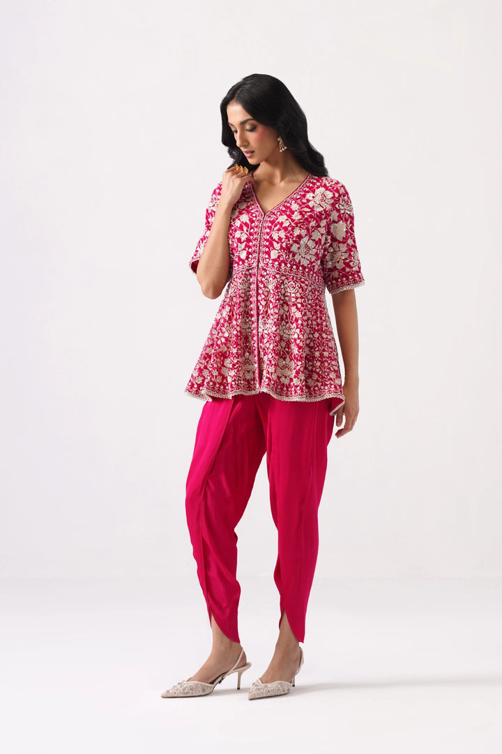Pink Peplum Set