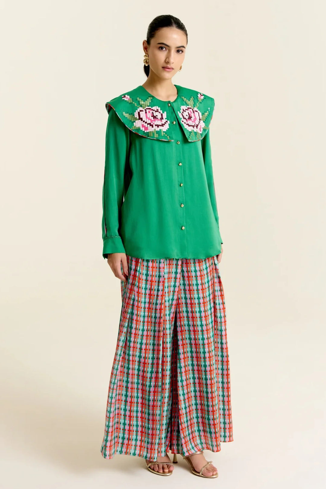 Mint Peter Pan Collar Shirt