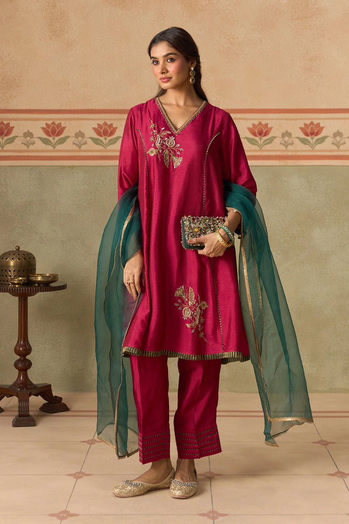 Magenta kurta Set