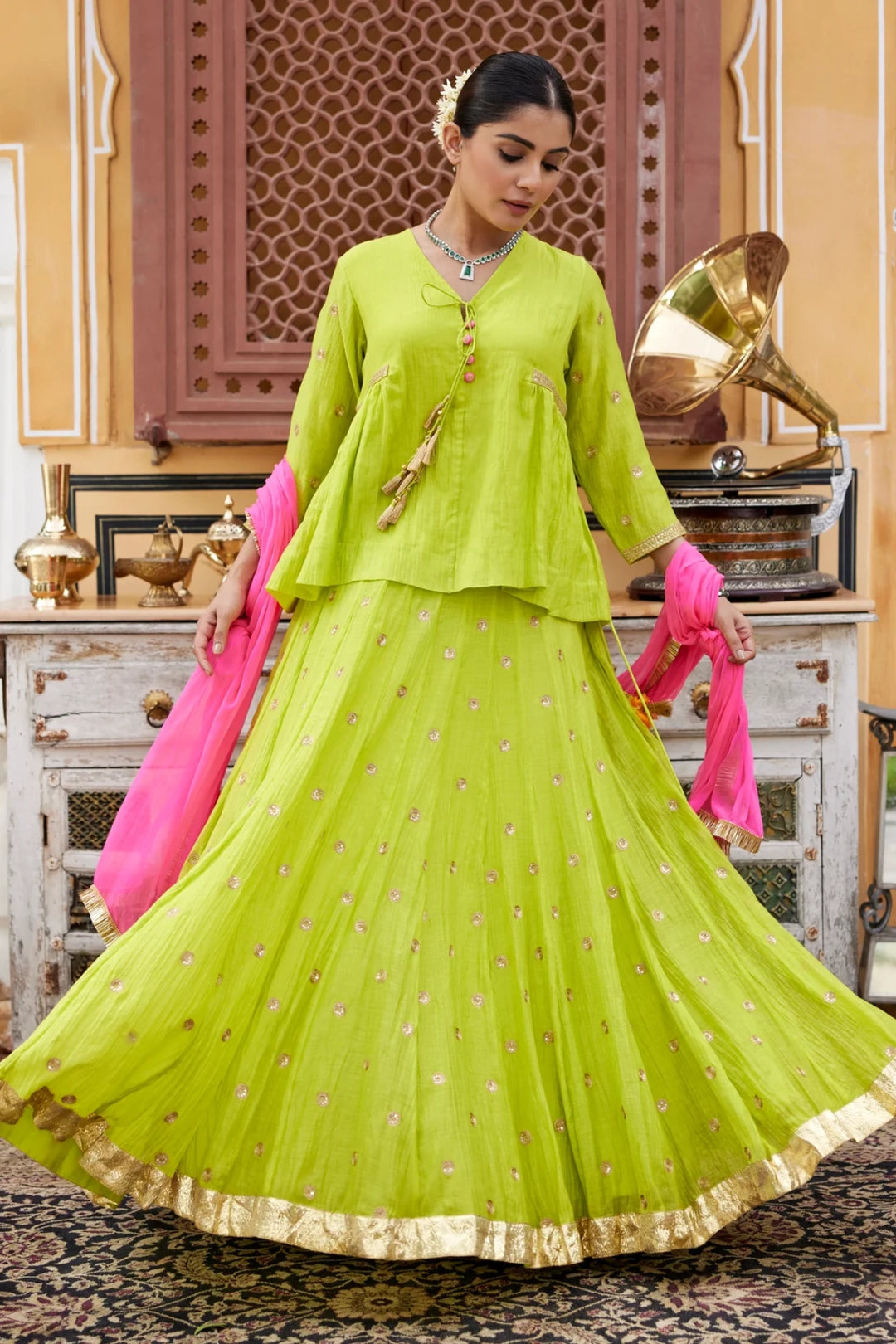 Lime Green Lehenga