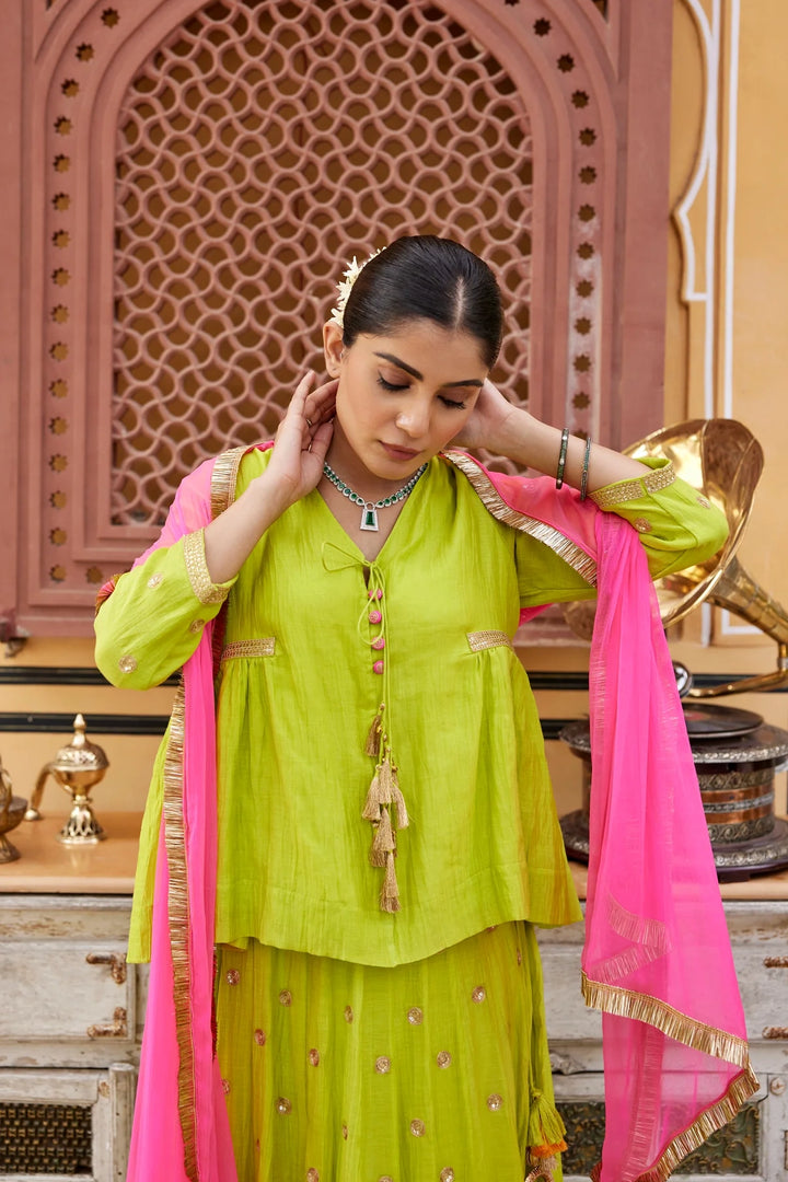 Lime Green Lehenga