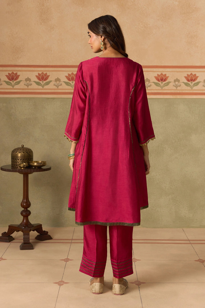 Magenta kurta Set