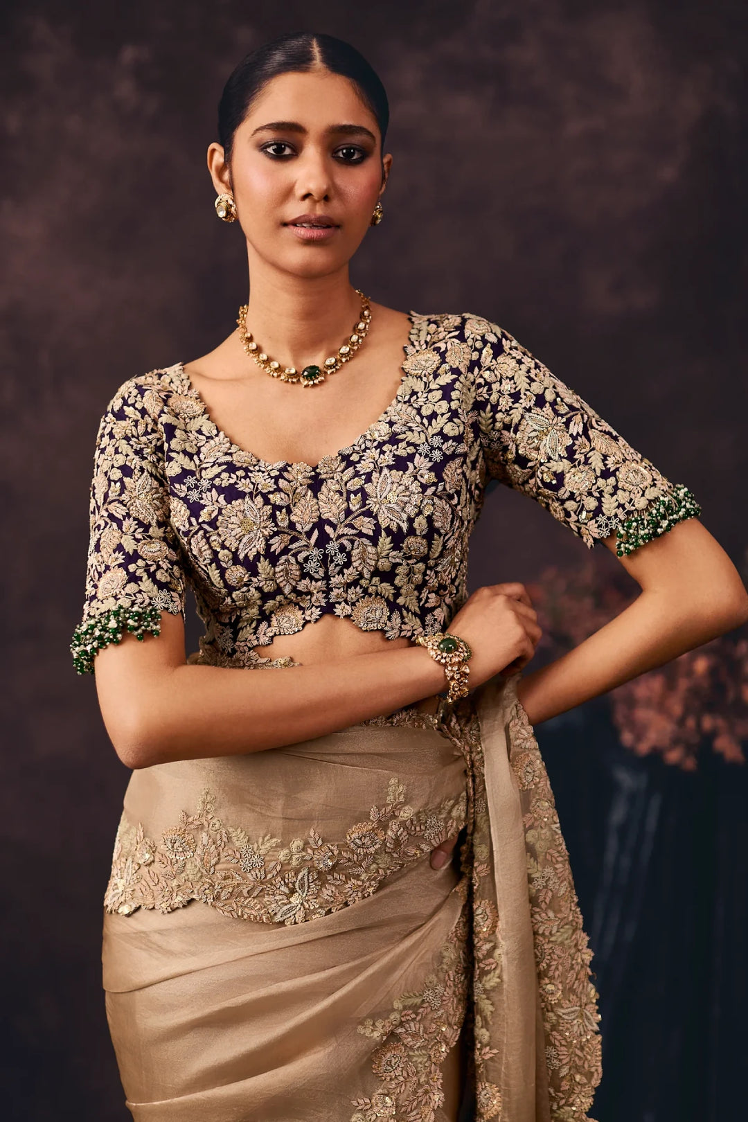 AS Maal Resham Palla Tissue Saree