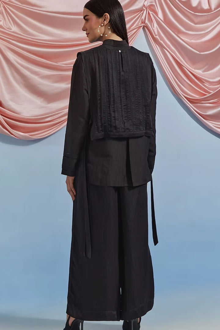 Bouquet Bib & trouser Set - black