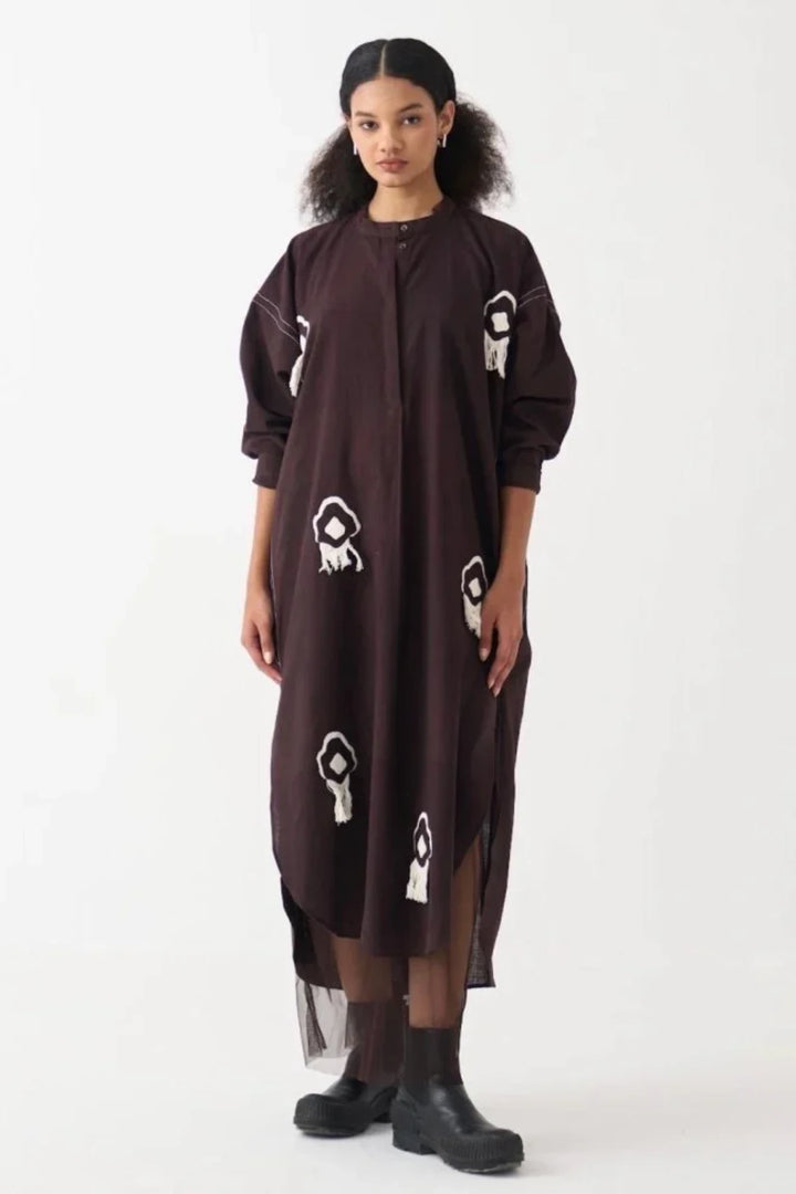 Fringe Bat Sleeve Dress