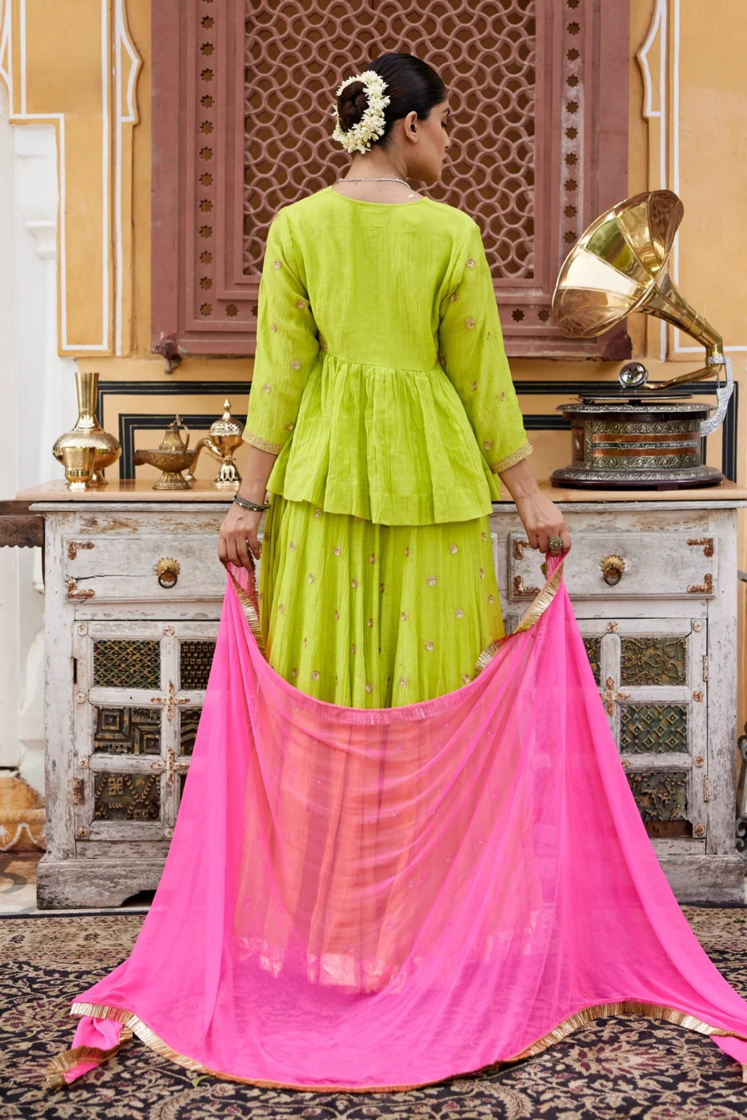 Lime Green Lehenga