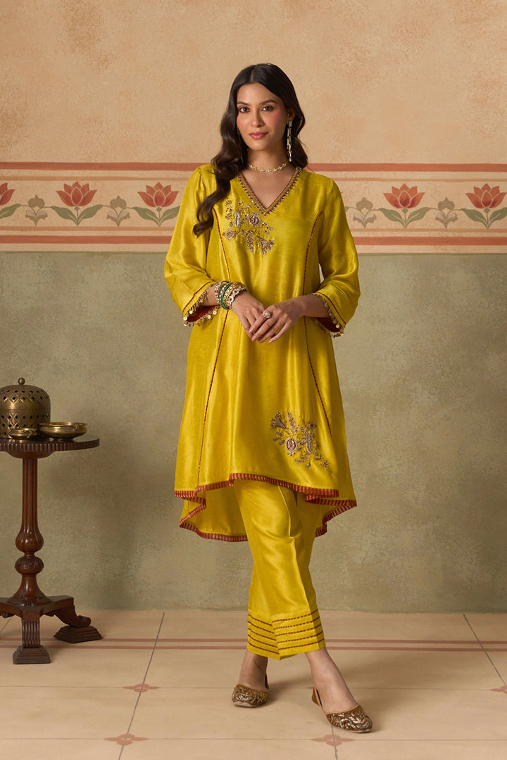 Lime Green Kurta Set