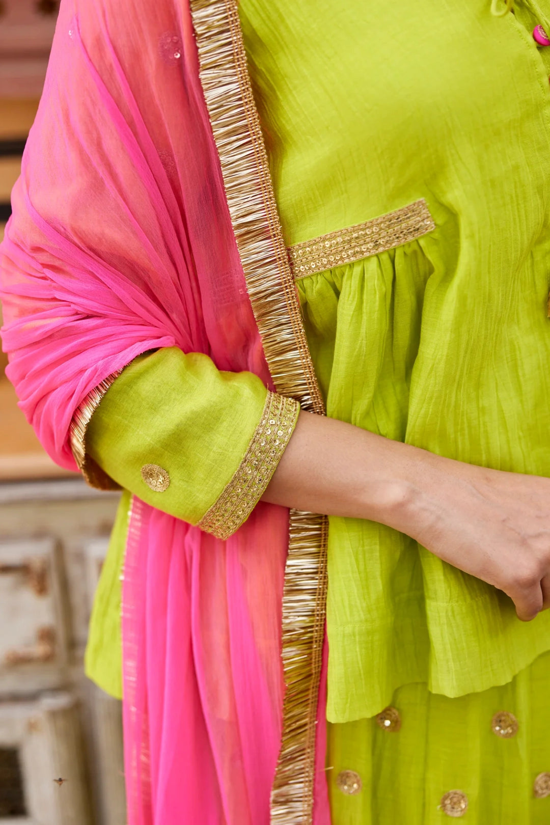Lime Green Lehenga