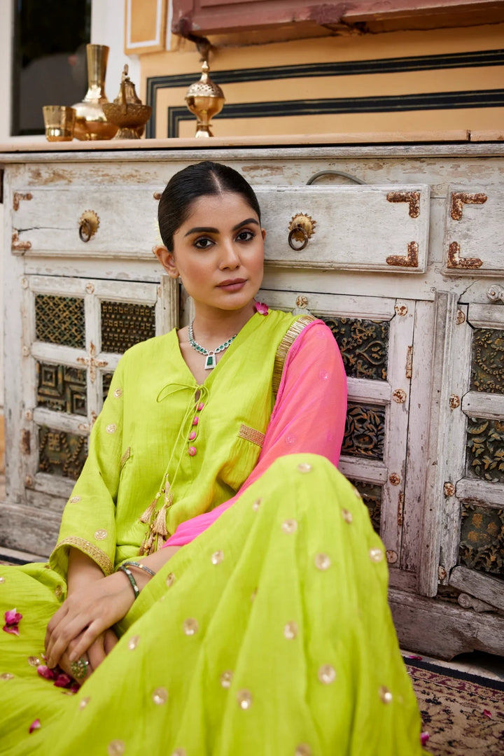 Lime Green Lehenga