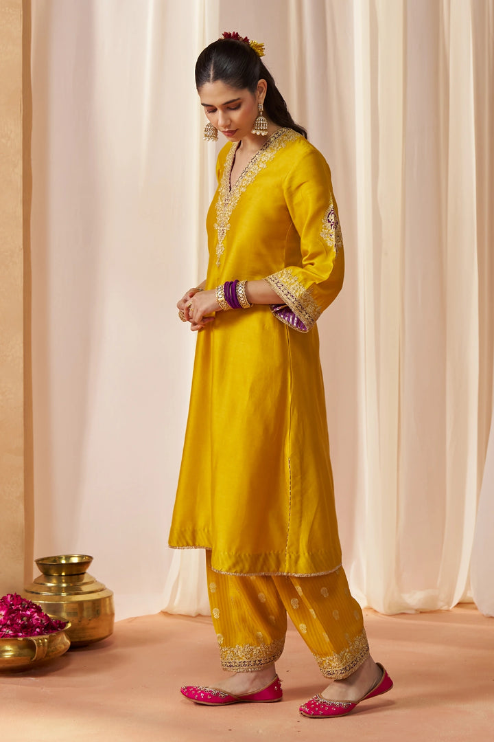Liana Mustard Chauga with Salwar with Dupatta