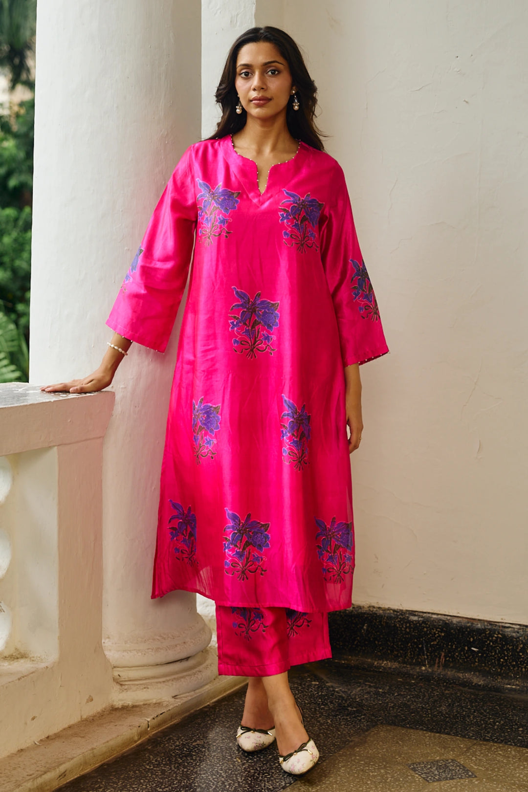 Elin Fuchsia Silk Co-ord