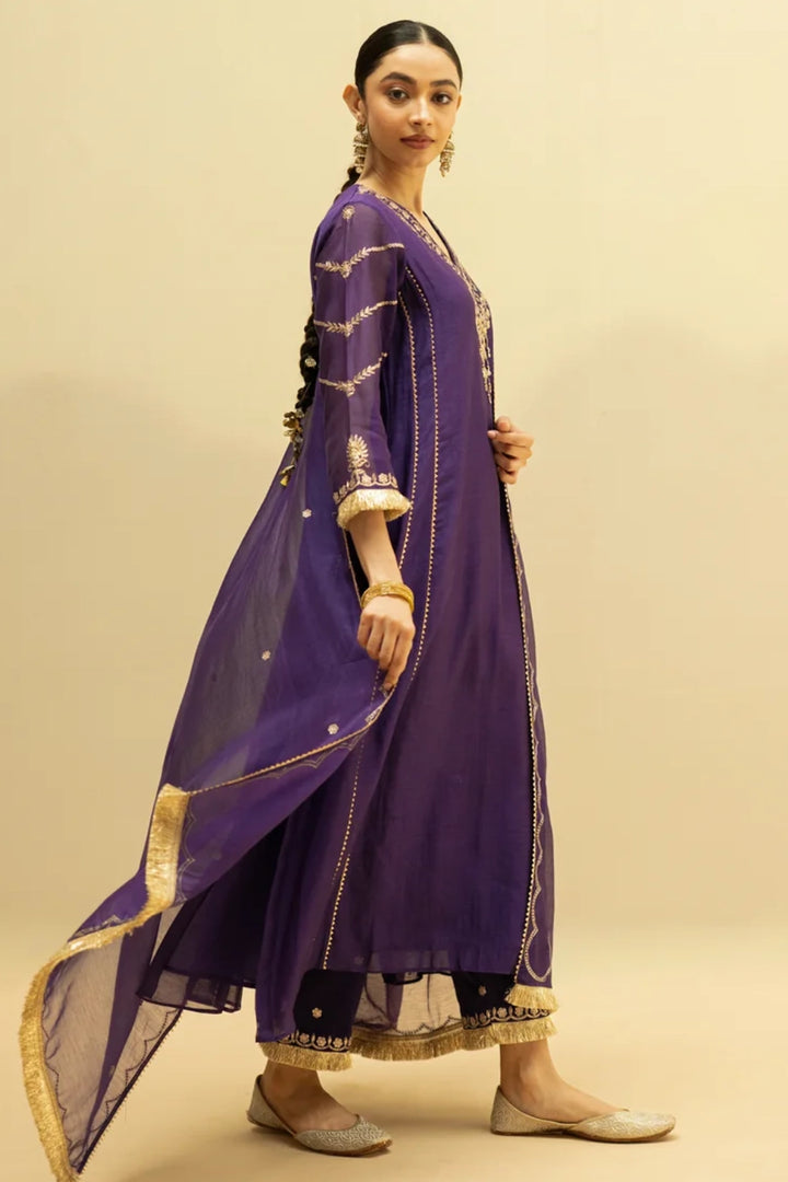 Chaandbali Mul Chanderi Aline Kurta Set
