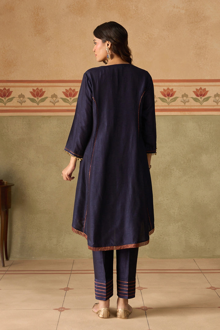 Navy Blue Kurta Set
