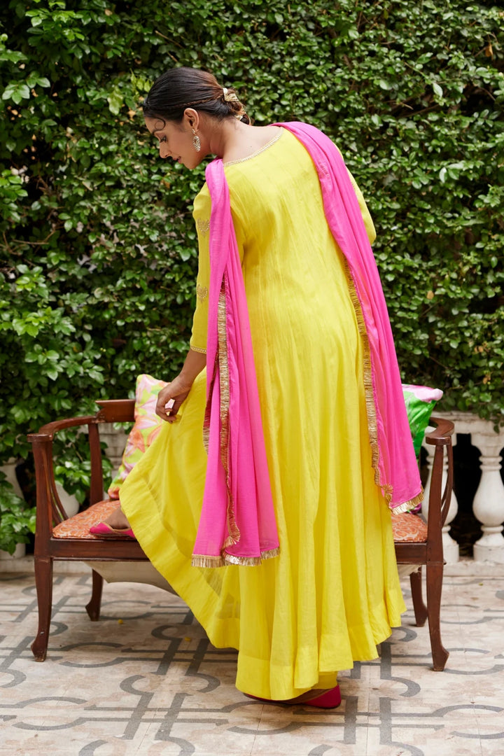 Lime Yellow Anrakali