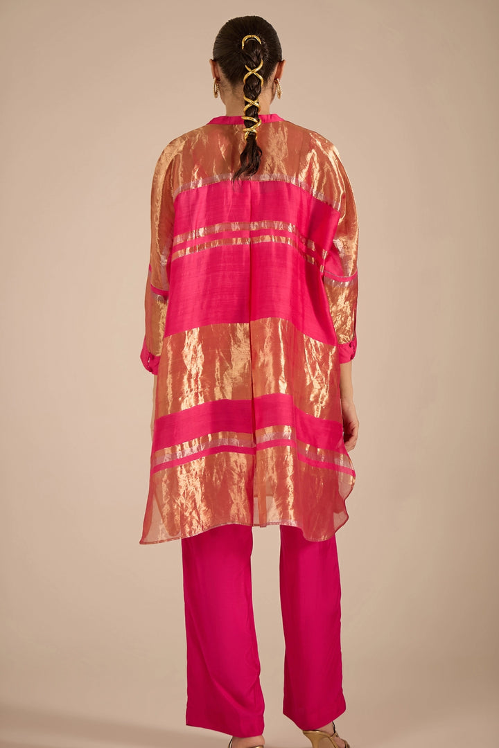 Pink Tissue Kimono Set