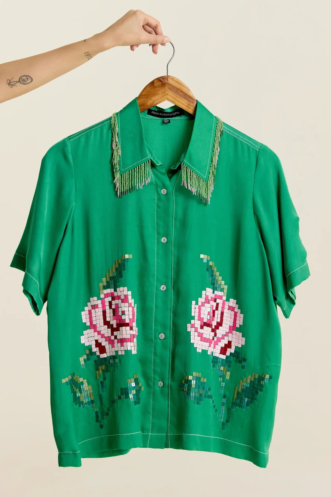 Mint Tassel Shirt