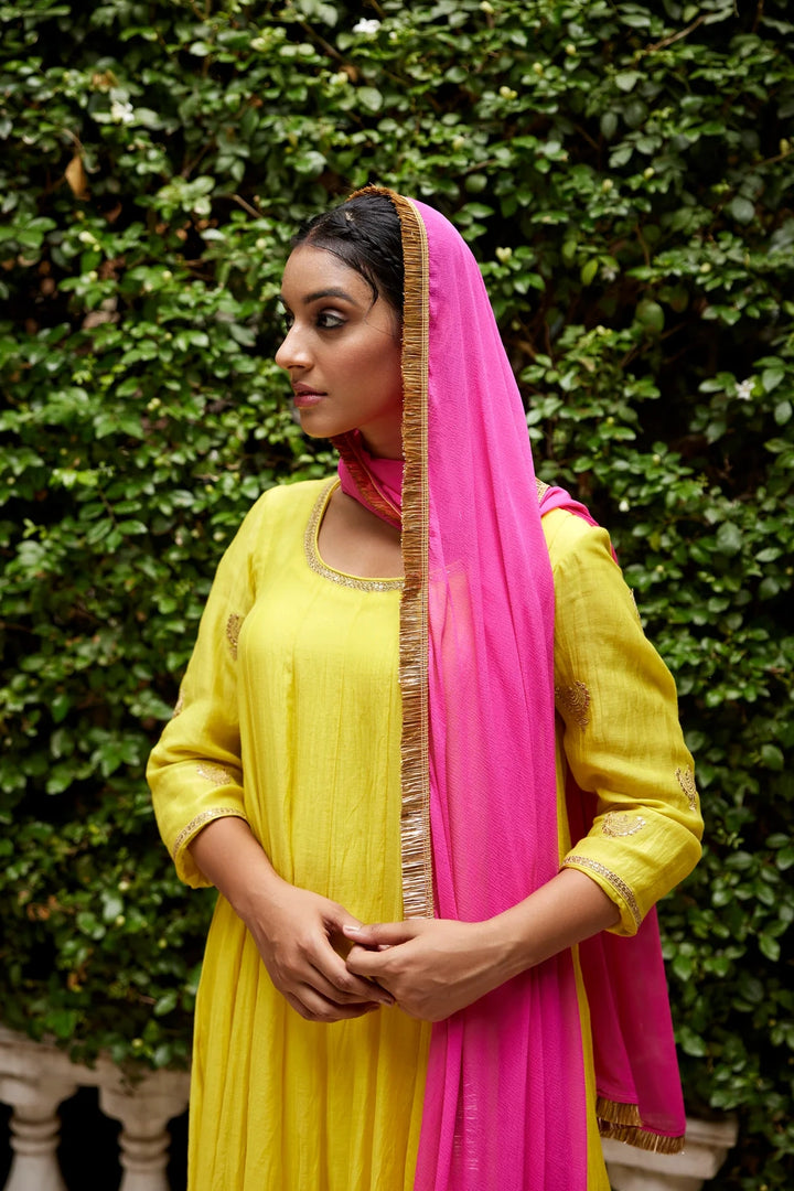 Lime Yellow Anrakali