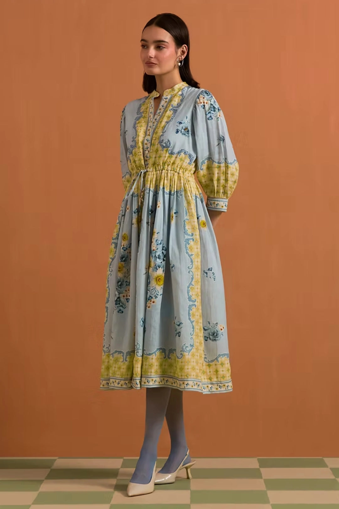 Verdant String Dress- Sky Blue