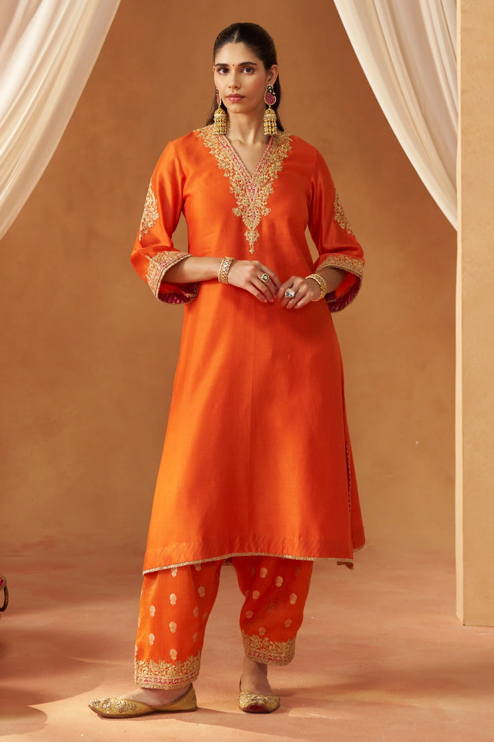 Liana Burnt Chauga with Salwar and Dupatta