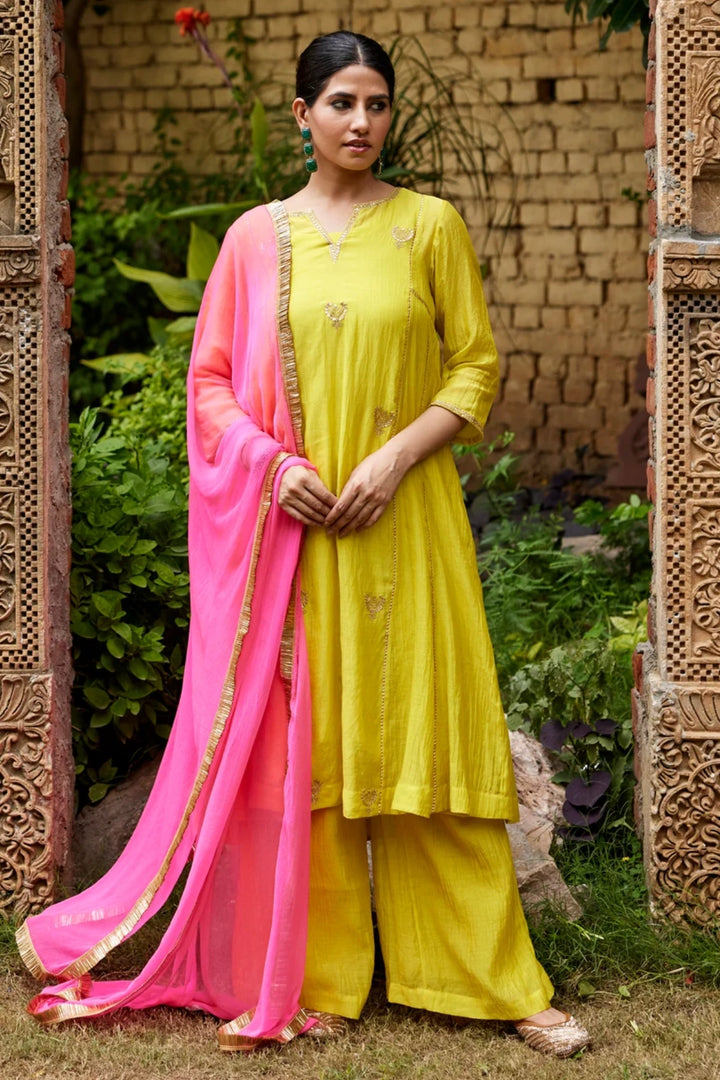 Lime Yellow Chandbali