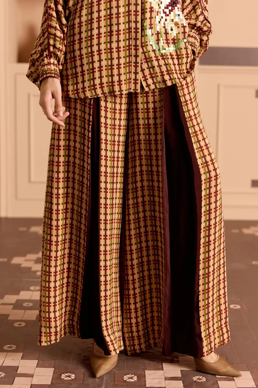 Burgandy Gusset Pants
