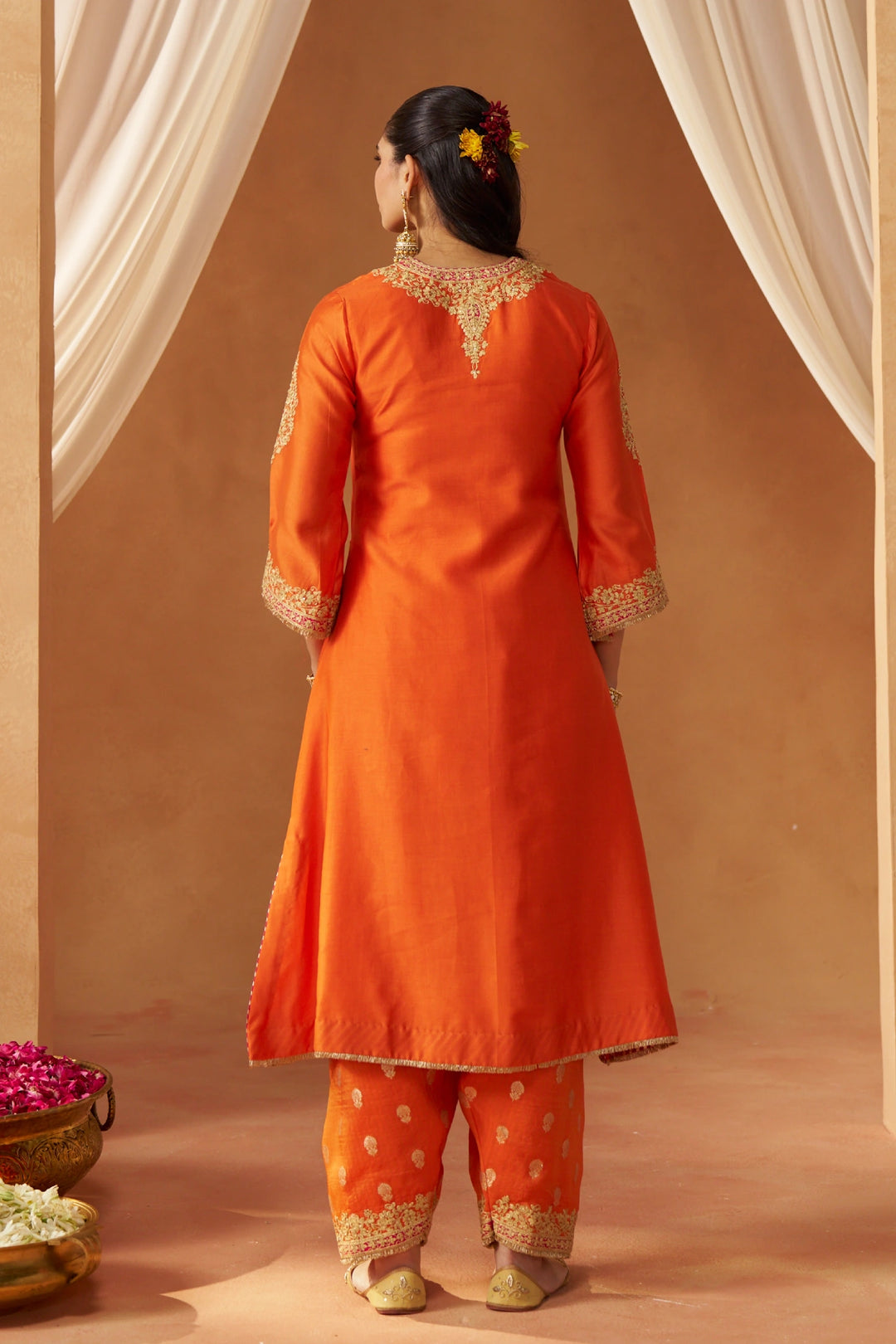 Liana Burnt Chauga with Salwar and Dupatta