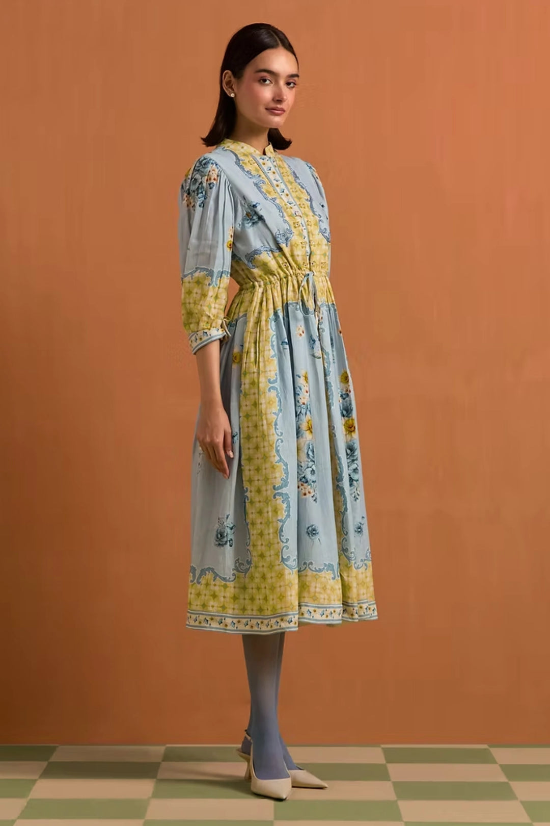 Verdant String Dress- Sky Blue