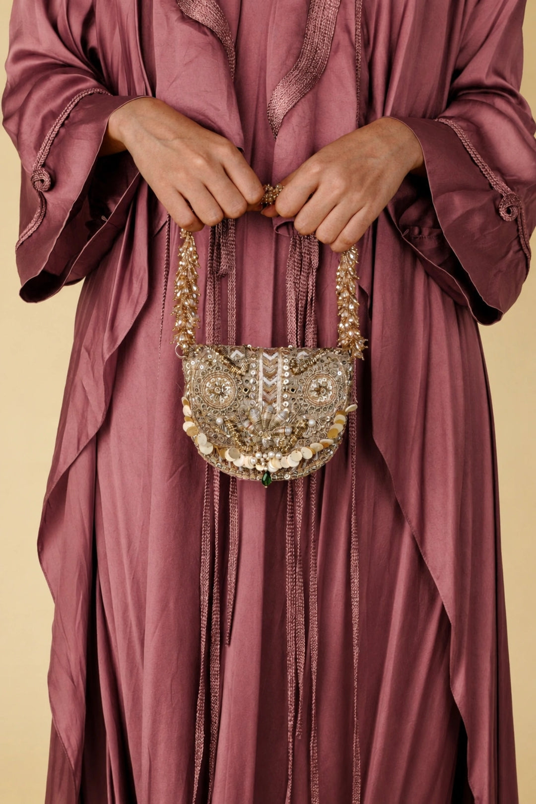 Rangrez Mini Flapover Clutch – Vintage Gold
