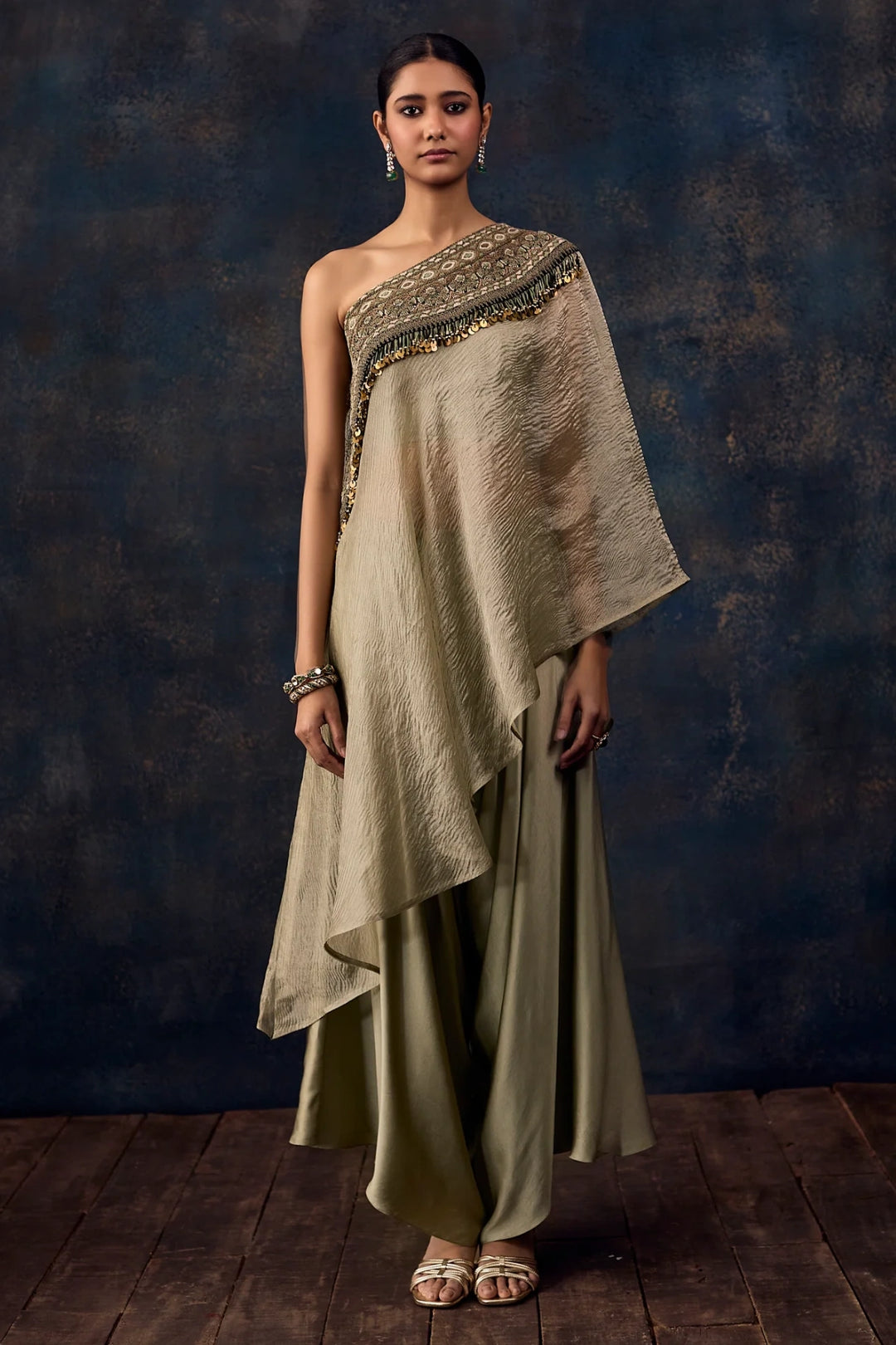 AV Dori Crushed Tissue Off Shoulder Dress