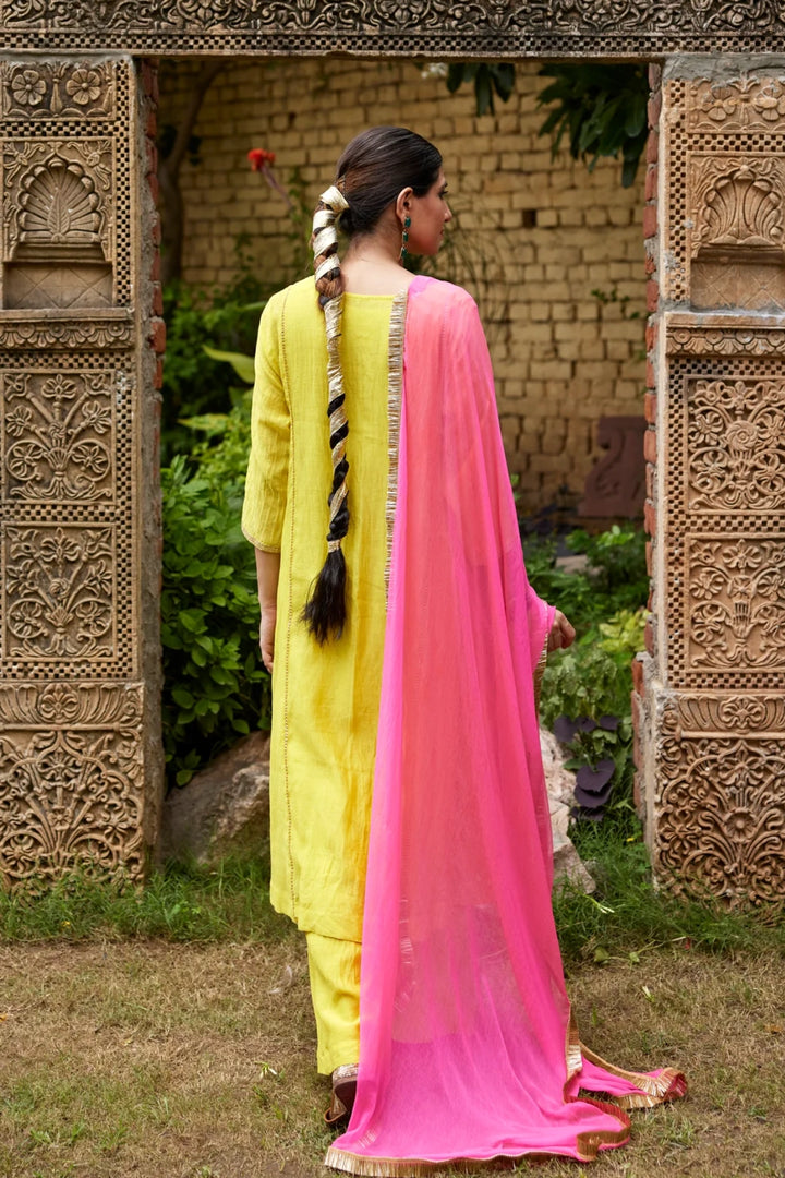Lime Yellow Chandbali