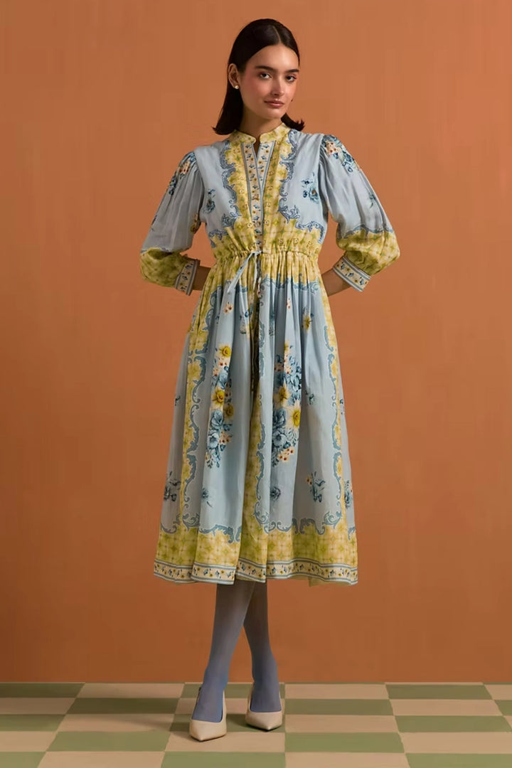 Verdant String Dress- Sky Blue